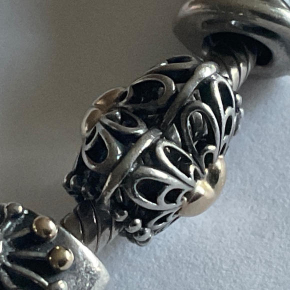 Pandora 14k heart and silver charm - Picture 4 of 5